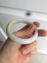 Load image into Gallery viewer, 54mm 100% natural Type A yellow/white jadeite jade bangle Z107