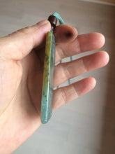 Load image into Gallery viewer, 100% natural green/blue/gray/yellow Guatemala jadeite jade Zen(悟道) pendant AQ51
