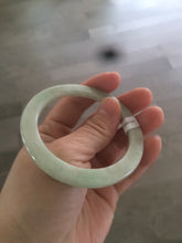 Load image into Gallery viewer, 53mm Certified Type A 100% Natural green thin Jadeite Jade bangle AB49-1453