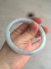 Load image into Gallery viewer, 55.5mm Certified Type A 100% Natural icy watery light purple/white/green oval Jadeite Jade bangle AM55-6862