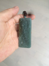 Load image into Gallery viewer, 100% natural green/blue/gray/yellow Guatemala jadeite jade Zen(悟道) pendant AQ51