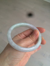 Load image into Gallery viewer, 55.5mm Certified Type A 100% Natural icy watery light purple/white/green oval Jadeite Jade bangle AM55-6862