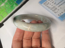 Load image into Gallery viewer, 55.6mm 100% natural certified sunny green/white jadeite jade bangle W81-3323