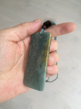 Load image into Gallery viewer, 100% natural green/blue/gray/yellow Guatemala jadeite jade Zen(悟道) pendant AQ51
