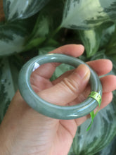 Load image into Gallery viewer, 50.2mm Certified Type A 100% Natural dark green Jadeite Jade bangle U66-4122