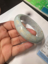 Load image into Gallery viewer, 58.8mm certified 100% natural Type A  green/blue/purple/brown jadeite jade bangle W83-9905