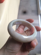Load image into Gallery viewer, Certified 100% natural 55.8mm beige/green/pink chubby jadeite jade bangle W64-0462