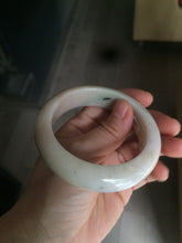 Load image into Gallery viewer, Certified 100% natural 55.8mm beige/green/pink chubby jadeite jade bangle W64-0462