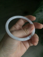 Load image into Gallery viewer, 56.5mm Certified type A 100% Natural purple/white round cut slim Jadeite Jade bangle AE2-5249