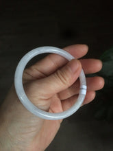 Load image into Gallery viewer, 56.5mm Certified type A 100% Natural purple/white round cut slim Jadeite Jade bangle AE2-5249