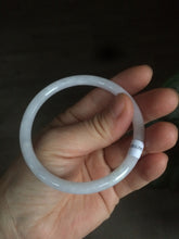 Load image into Gallery viewer, 56.5mm Certified type A 100% Natural purple/white round cut slim Jadeite Jade bangle AE2-5249