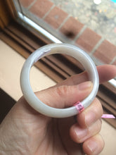 Load image into Gallery viewer, 48mm Certified Type A 100% Natural icy watery light green/yellow/purple oval Jadeite Jade bangle AM28-5091