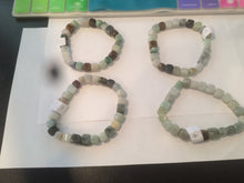 Load image into Gallery viewer, 100% natural green/white/brown/black type A jadeite jade natural shape bead bracelet AT77