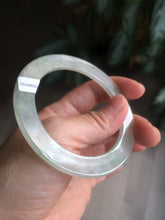 Load image into Gallery viewer, 55.2mm certified Type A 100% Natural icy light green thin Jadeite bangle AC16-0430