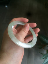 Load image into Gallery viewer, 55.2mm certified Type A 100% Natural icy light green thin Jadeite bangle AC16-0430