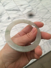Load image into Gallery viewer, 55.2mm certified Type A 100% Natural icy light green thin Jadeite bangle AC16-0430