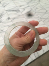 Load image into Gallery viewer, 55.2mm certified Type A 100% Natural icy light green thin Jadeite bangle AC16-0430