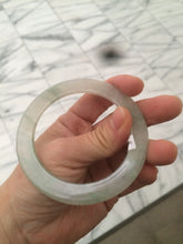 Load image into Gallery viewer, 55.2mm certified Type A 100% Natural icy light green thin Jadeite bangle AC16-0430