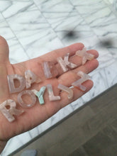 Load image into Gallery viewer, 100% natural icy Madagascar cherry blossoms agate Initial letters X81 (Add on item, not sale individually)