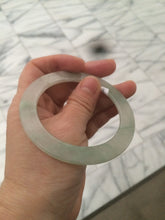 Load image into Gallery viewer, 55.2mm certified Type A 100% Natural icy light green thin Jadeite bangle AC16-0430