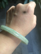 Load image into Gallery viewer, 55.2mm certified Type A 100% Natural icy light green thin Jadeite bangle AC16-0430