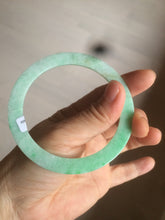 Load image into Gallery viewer, 57.5mm Certified type A 100% Natural sunny green thin Jadeite Jade bangle AM26-4800