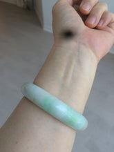 Load image into Gallery viewer, 54.4mm certified type A 100% Natural sunny green/white/brown jadeite jade bangle AT19-3318