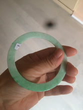 Load image into Gallery viewer, 57.5mm Certified type A 100% Natural sunny green thin Jadeite Jade bangle AM26-4800