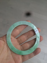 Load image into Gallery viewer, 57.5mm Certified type A 100% Natural sunny green thin Jadeite Jade bangle AM26-4800