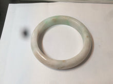 Load image into Gallery viewer, 54.4mm certified type A 100% Natural sunny green/white/brown jadeite jade bangle AT19-3318