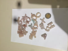 Load image into Gallery viewer, 100% natural icy Madagascar cherry blossoms agate Initial letters X81 (Add on item, not sale individually)