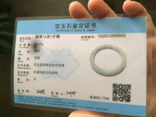 Load image into Gallery viewer, 56mm certified Type A 100% Natural green Jadeite Jade bangle A5-5933