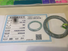 Load image into Gallery viewer, 50.7mm Certified Type A 100% Natural green/blue/yellow snowy Jadeite Jade bangle AJ37-5271