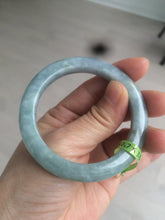 Load image into Gallery viewer, 50.7mm Certified Type A 100% Natural green/blue/yellow snowy Jadeite Jade bangle AJ37-5271