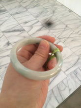 Load image into Gallery viewer, 53.4mm Certified type A 100% Natural watery green white Jadeite Jade bangle U64-4123