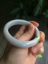 Load image into Gallery viewer, 56mm certified type A 100% Natural white/light green jadeite jade bangle AC10-6859