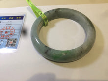Load image into Gallery viewer, 57.9mm Certified Type A 100% Natural sunny green/dark green/black Jadeite Jade bangle AJ41-0082