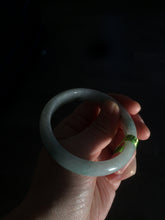 Load image into Gallery viewer, 53.4mm Certified type A 100% Natural watery green white Jadeite Jade bangle U64-4123