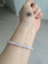 Load image into Gallery viewer, 100% natural type A icy green/purple jadeite jade beads bracelet AQ83