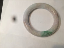 Load image into Gallery viewer, 55.4mm Certified type A 100% Natural sunny green/purple chubby round cut Jadeite bangle N82-8928