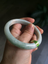 Load image into Gallery viewer, 56.6mm type A 100% Natural white/light green/yellow jadeite jade bangle AC18