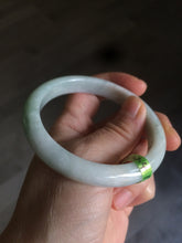 Load image into Gallery viewer, 56.6mm type A 100% Natural white/light green/yellow jadeite jade bangle AC18