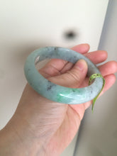 Load image into Gallery viewer, 57.9mm Certified Type A 100% Natural sunny green/dark green/black Jadeite Jade bangle AJ41-0082