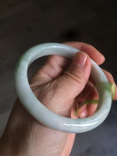 Load image into Gallery viewer, 56.6mm type A 100% Natural white/light green/yellow jadeite jade bangle AC18