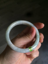 Load image into Gallery viewer, 56.6mm type A 100% Natural white/light green/yellow jadeite jade bangle AC18