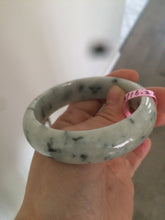 Load image into Gallery viewer, 55.8mm Type A 100% Natural green/white jadeite jade bangle A9