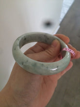 Load image into Gallery viewer, 55.8mm Type A 100% Natural green/white jadeite jade bangle A9