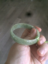 Load image into Gallery viewer, 52.5mm certified Type A 100% Natural green/brown thin Jadeite Jade bangle Q64-3805