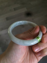 Load image into Gallery viewer, 56.6mm type A 100% Natural white/light green/yellow jadeite jade bangle AC18