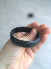 Load image into Gallery viewer, 52.8mm Certified Type A 100% Natural black (Wuji)Jadeite Jade bangle group D94